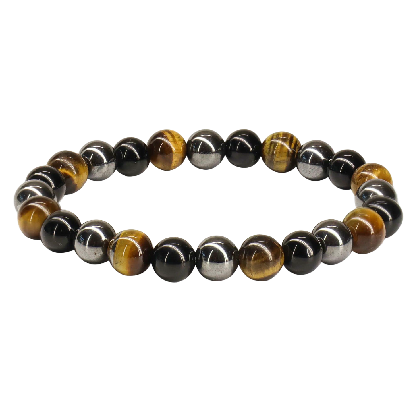 Men's Western metaphysics to ward off evil spirits, improve career luck and attract wealth, obsidian tiger eye stone crystal metaphysics bracelet
